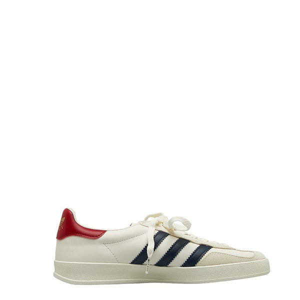 グッチ ×adidas アディダス GAZELLE ガゼル スニーカー HQ8849 ホワイト マルチカラー レザー スウェード レディース GUCCI 【中古】