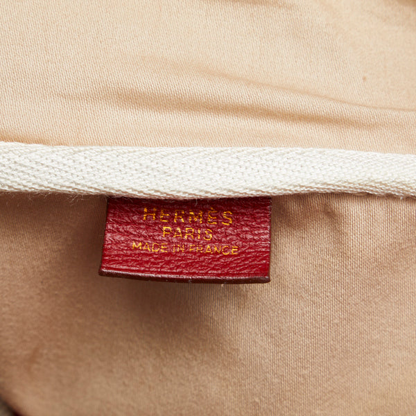 エルメス ヴィクトリア50 ボストンバッグ ルージュヴィフ ベージュ トワルアッシュ トリヨンクレマンス レディース HERMES 【中古】