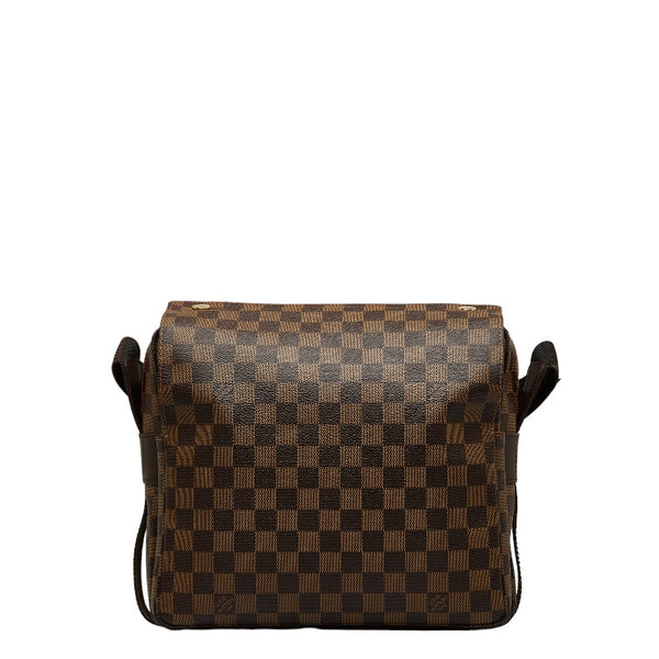 ルイ ヴィトン ダミエ ナヴィグリオ 斜め掛け ショルダーバッグ N45255 ブラウン PVC レザー レディース LOUIS VUITTON 【中古】