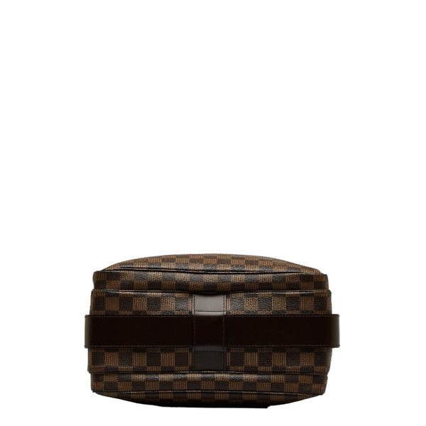 ルイ ヴィトン ダミエ ナヴィグリオ 斜め掛け ショルダーバッグ N45255 ブラウン PVC レザー レディース LOUIS VUITTON 【中古】