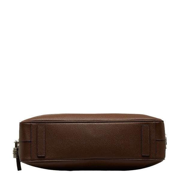 プラダ ビジネスバッグ ブリーフケース 書類カバン VS0305 ブラウン レザー メンズ PRADA 【中古】