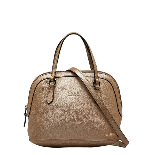 グッチ ハンドバッグ ショルダーバッグ 2WAY 341504 シャンパンゴールド レザー レディース GUCCI 【中古】