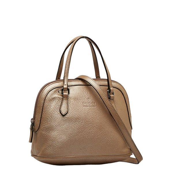 グッチ ハンドバッグ ショルダーバッグ 2WAY 341504 シャンパンゴールド レザー レディース GUCCI 【中古】