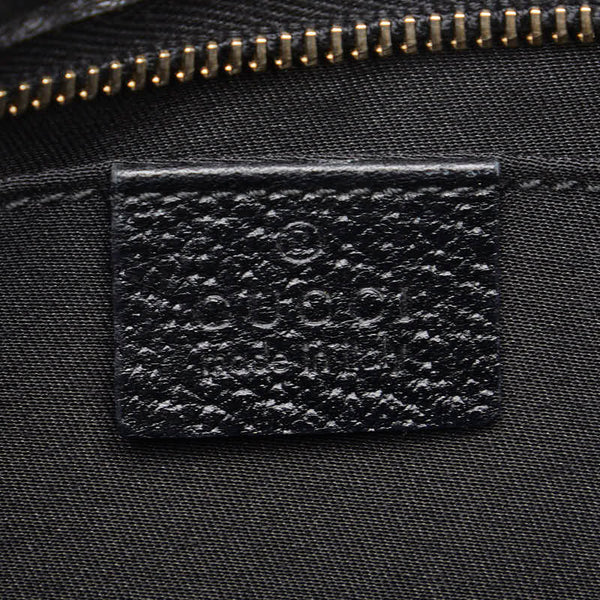 グッチ GGキャンバス アビー ワンショルダーバッグ ハンドバッグ 130939 ブラック レザー レディース GUCCI 【中古】