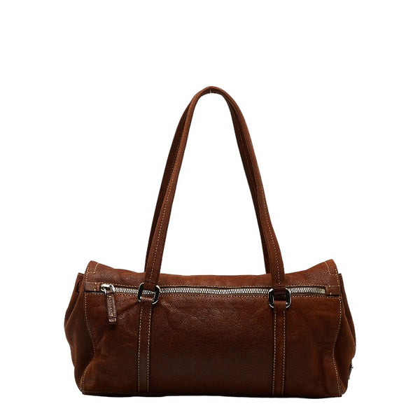 プラダ ハンドバッグ ワンショルダーバッグ BR3274 ブラウン レザー レディース PRADA 【中古】
