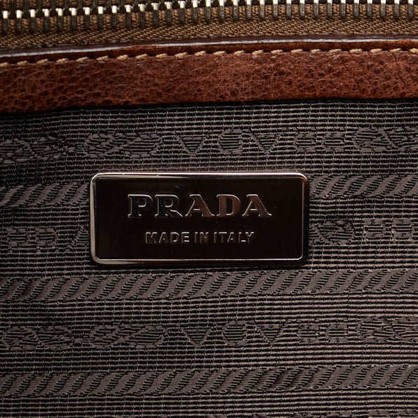 プラダ ハンドバッグ ワンショルダーバッグ BR3274 ブラウン レザー レディース PRADA 【中古】