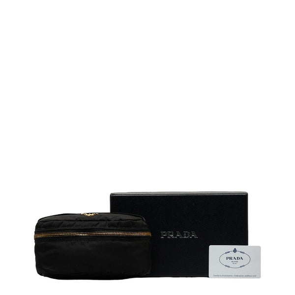 プラダ テスートトラベル クーラーポーチ 1ARB48 ブラック ナイロン レディース PRADA 【中古】
