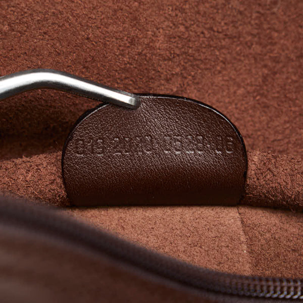 グッチ 型押しロゴ ハンドバッグ 019 2020 ブラウン レザー レディース GUCCI 【中古】