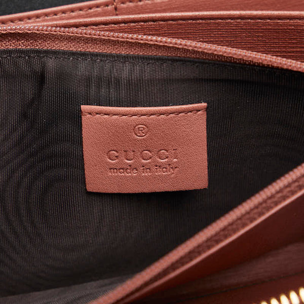 グッチ GGスプリーム スター 星柄 ラウンドファスナー 長財布 307982 ベージュ マルチカラー PVC レザー レディース GUCCI 【中古】