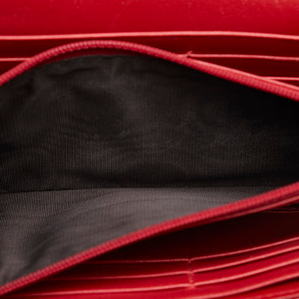 グッチ GGマーモント キルティング 長財布 443436 レッド レザー レディース GUCCI 【中古】