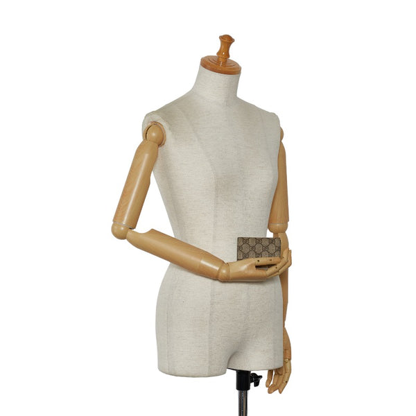 グッチ GGスプリーム コインケース 小銭入れ 120964 ベージュ  グリーン PVC レザー レディース GUCCI 【中古】