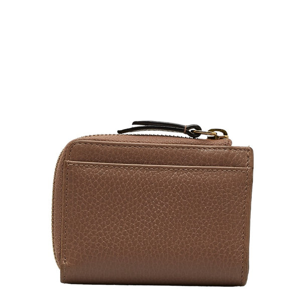 グッチ GGマーモント コインケース ジップアラウンド ウォレット 644406 ベージュ レザー レディース GUCCI 【中古】