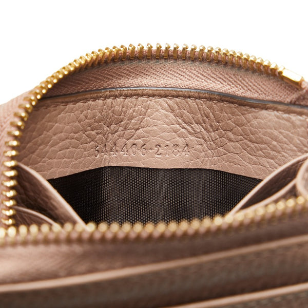 グッチ GGマーモント コインケース ジップアラウンド ウォレット 644406 ベージュ レザー レディース GUCCI 【中古】