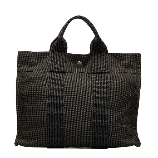 エルメス エールライントートPM ハンドバッグ トートバッグ グレー キャンバス レディース HERMES 【中古】