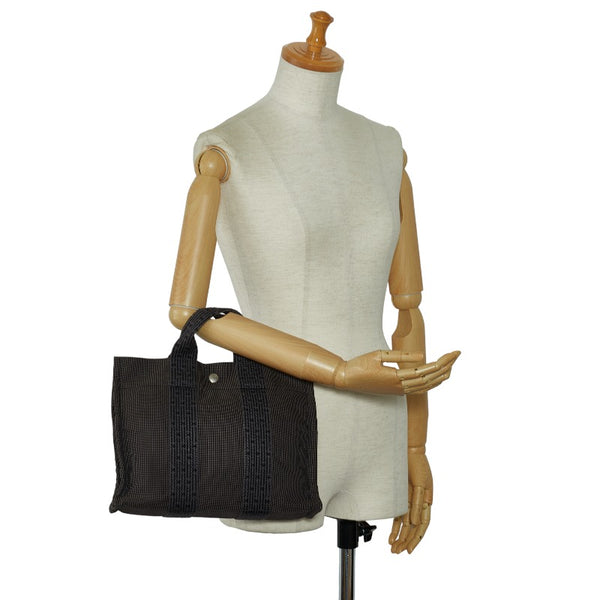 エルメス エールライントートPM ハンドバッグ トートバッグ グレー キャンバス レディース HERMES 【中古】