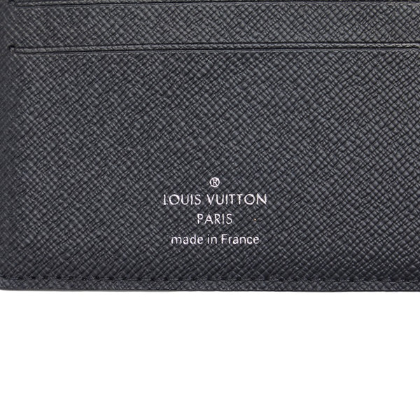 ルイ ヴィトン タイガ ポルトフォイユ ミュルティプル 二つ折り財布 M30531 ノワール ブラック レザー メンズ LOUIS VUITTON 【中古】