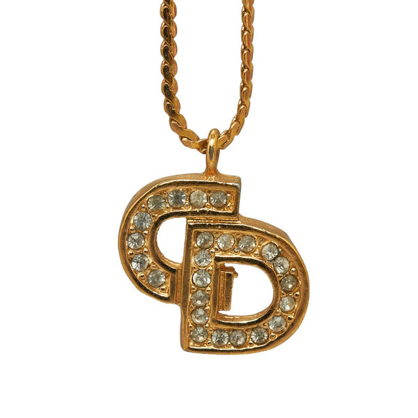 ディオール CDロゴ ラインストーン ブレスレット ゴールド メッキ レディース Dior 【中古】