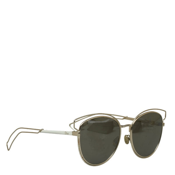 ディオール シデラル2 SIDERAL2 キャットアイ サングラス シルバー ブラック メタル プラスチック レディース Dior 【中古】