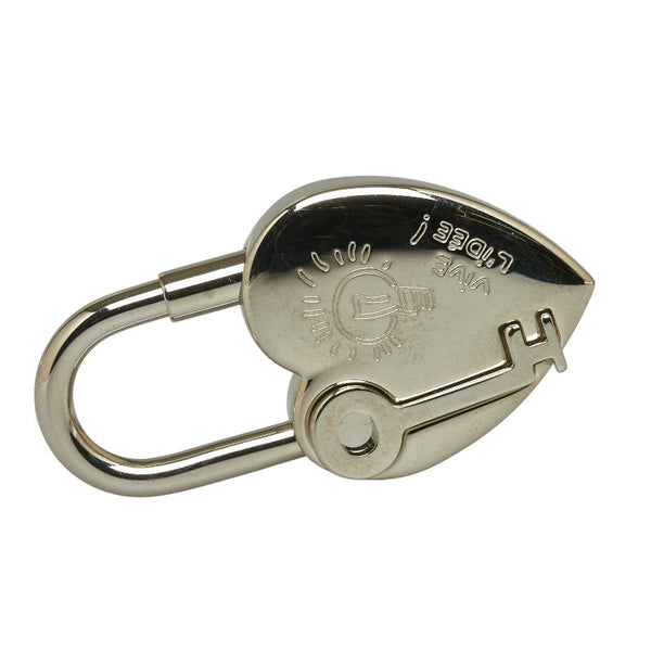 エルメス ファンタジー ハート&キー カデナ チャーム キーホルダー シルバー メタル レディース HERMES 【中古】