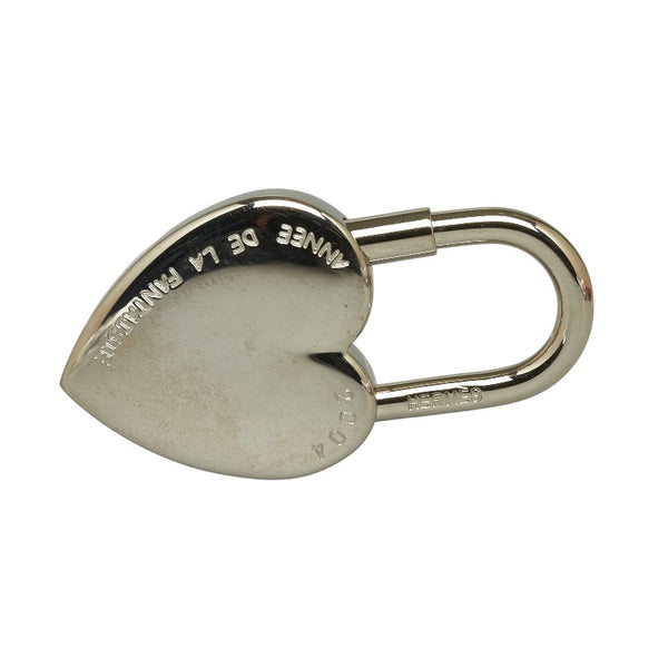 エルメス ファンタジー ハート&キー カデナ チャーム キーホルダー シルバー メタル レディース HERMES 【中古】