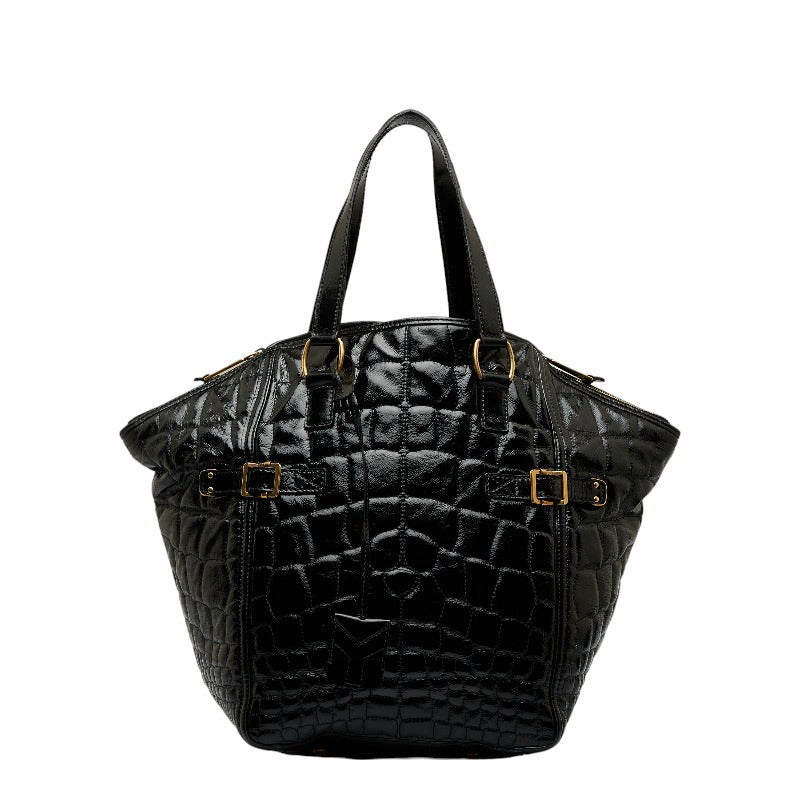 サンローラン ダウンタウン トートバッグ ショルダーバッグ 172460 ブラック パテントレザー レディース SAINT LAURENT 【中古】