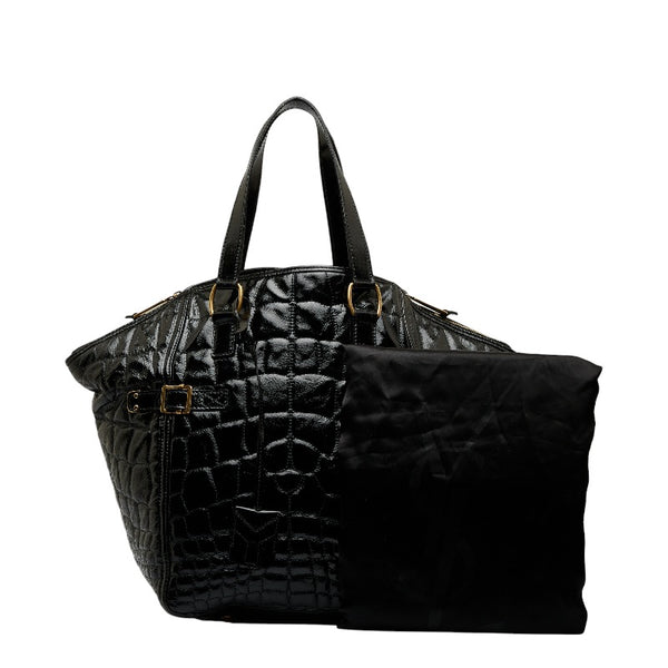 サンローラン ダウンタウン トートバッグ ショルダーバッグ 172460 ブラック パテントレザー レディース SAINT LAURENT 【中古】