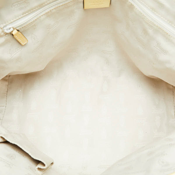 グッチ GGキャンバス ジョリー トートバッグ 211971 ベージュ イエロー キャンバス エナメル レディース GUCCI 【中古】