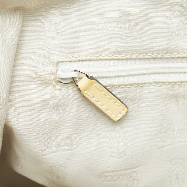 グッチ GGキャンバス ジョリー トートバッグ 211971 ベージュ イエロー キャンバス エナメル レディース GUCCI 【中古】