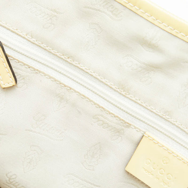 グッチ GGキャンバス ジョリー トートバッグ 211971 ベージュ イエロー キャンバス エナメル レディース GUCCI 【中古】