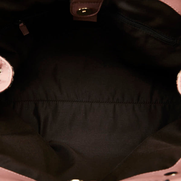 グッチ GGキャンバス スーキー ハンドバッグ 211944 ブラウン ピンク キャンバス レザー レディース GUCCI 【中古】