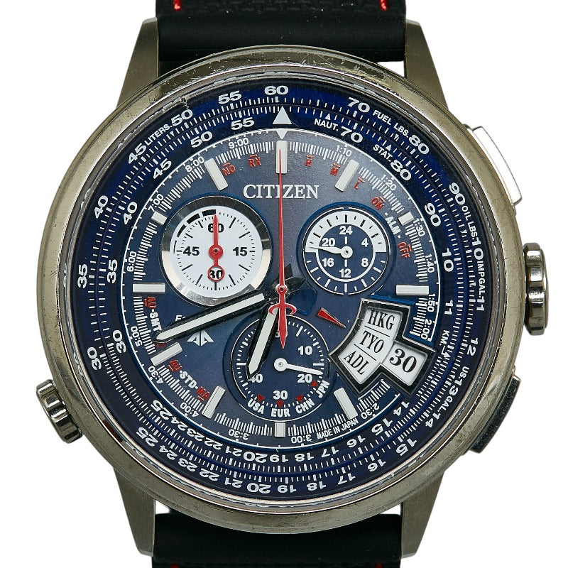 シチズン プロマスター エコドライブ 社外ベルト 腕時計 H610-T015212 クオーツ ネイビー文字盤 ステンレススチール メンズ CITIZEN 【中古】
