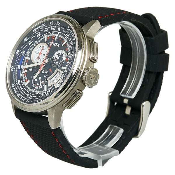 シチズン プロマスター エコドライブ 社外ベルト 腕時計 H610-T015212 クオーツ ネイビー文字盤 ステンレススチール メンズ CITIZEN 【中古】