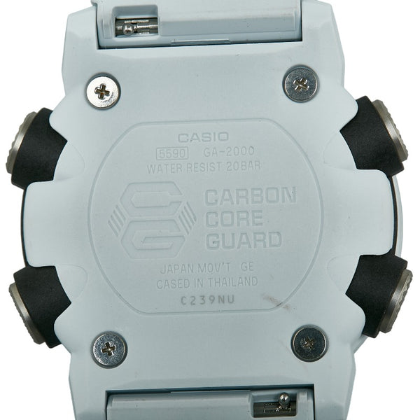 カシオ 腕時計 GA-2000S-7AJF クオーツ ホワイト文字盤 カーボン メンズ CASIO 【中古】