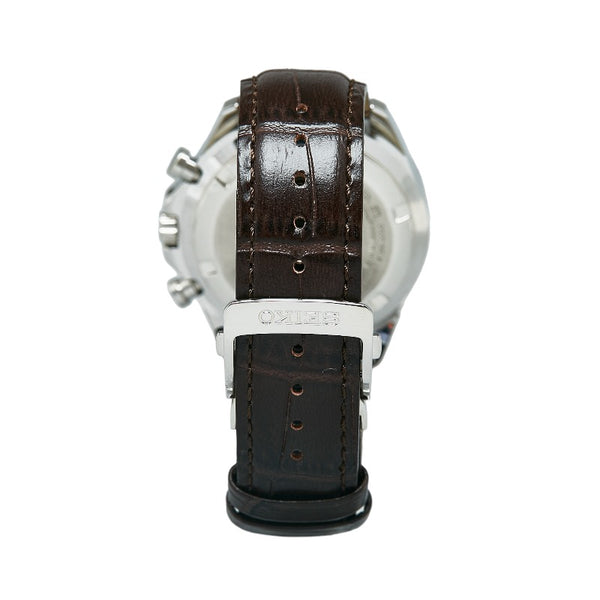 セイコー SPIRIT スピリット クロノグラフ 腕時計 SBTR017 クオーツ グリーン文字盤 ステンレススチール レザー メンズ SEIKO 【中古】
