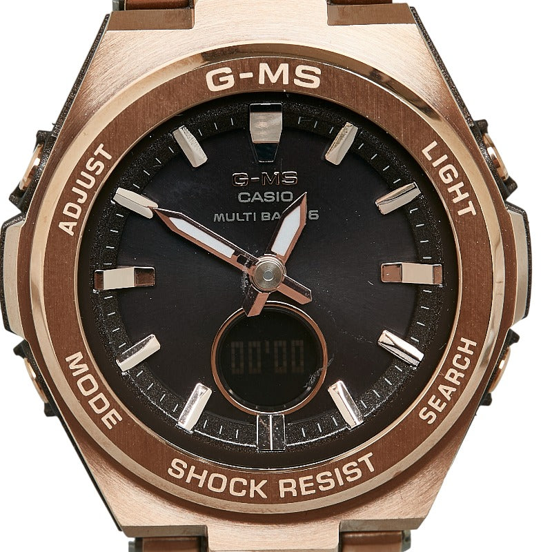 カシオ BABY-G G-MS ジーミズ 腕時計 MSG-W200CG-5AJF ソーラー ブラック文字盤 樹脂系 ステンレススチール レディース CASIO 【中古】