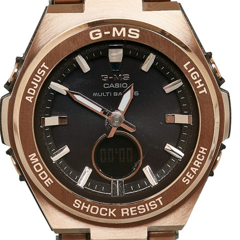 カシオ BABY-G G-MS ジーミズ 腕時計 MSG-W200CG-5AJF ソーラー ブラック文字盤 樹脂系 ステンレススチール レディース CASIO 【中古】