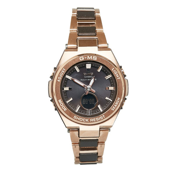 カシオ BABY-G G-MS ジーミズ 腕時計 MSG-W200CG-5AJF ソーラー ブラック文字盤 樹脂系 ステンレススチール レディース CASIO 【中古】