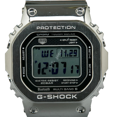 カシオ Bluetooth フルメタル 腕時計 GMW-B5000D-1JF ソーラー電波時計 ブラック文字盤 ステンレス メンズ CASIO 【中古】