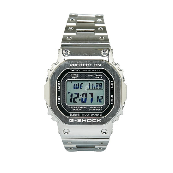 カシオ Bluetooth フルメタル 腕時計 GMW-B5000D-1JF ソーラー電波時計 ブラック文字盤 ステンレス メンズ CASIO 【中古】