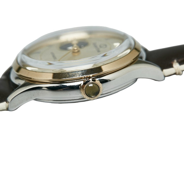 オリエント ORIENT STAR オリエントスター クラシック セミスケルトン 腕時計 自動巻き ゴールド文字盤 ステンレススチール レザー レディース ORIENT 【中古】