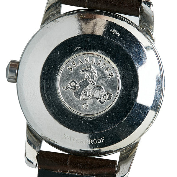 オメガ シーマスター ヴィンテージ cal.501 レザーベルト（社外品） 腕時計 自動巻き ゴールド文字盤 ステンレススチール メンズ OMEGA 【中古】