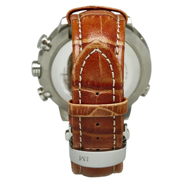 シチズン ナビホーク エコドライブ ベルト（社外品） 腕時計 U680 S092876 エコドライブ グレー文字盤 ステンレススチール レザー メンズ CITIZEN 【中古】