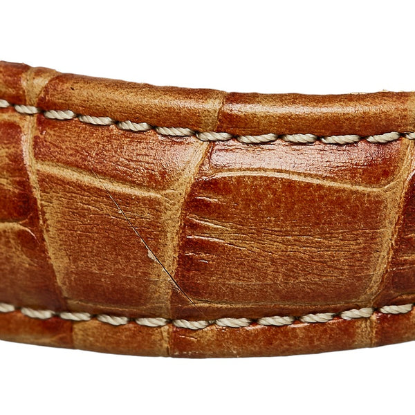 シチズン ナビホーク エコドライブ ベルト（社外品） 腕時計 U680 S092876 エコドライブ グレー文字盤 ステンレススチール レザー メンズ CITIZEN 【中古】