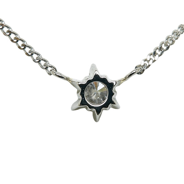 Pt850 プラチナ ダイヤ0.19ct ネックレス レディース 【中古】