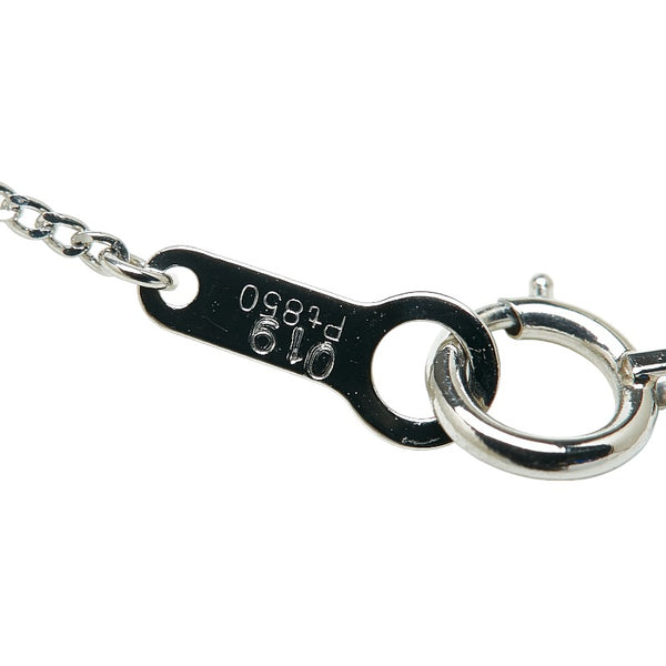 Pt850 プラチナ ダイヤ0.19ct ネックレス レディース 【中古】