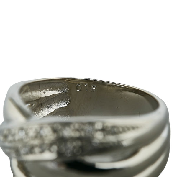 Pt900 プラチナ ダイヤ0.15ct リング 指輪 レディース 13.5号 【中古】