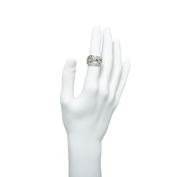 Pt900 プラチナ ダイヤ0.15ct リング 指輪 レディース 13.5号 【中古】