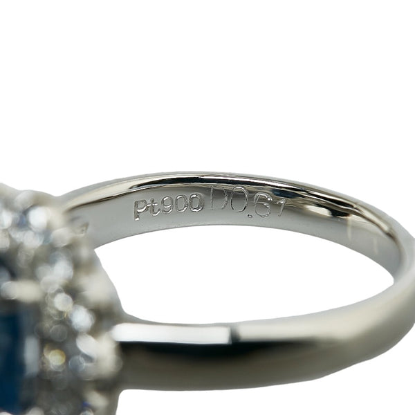 Pt900 プラチナ サファイア2.51ct ダイヤ0.61ct リング 指輪 レディース 13号 【中古】