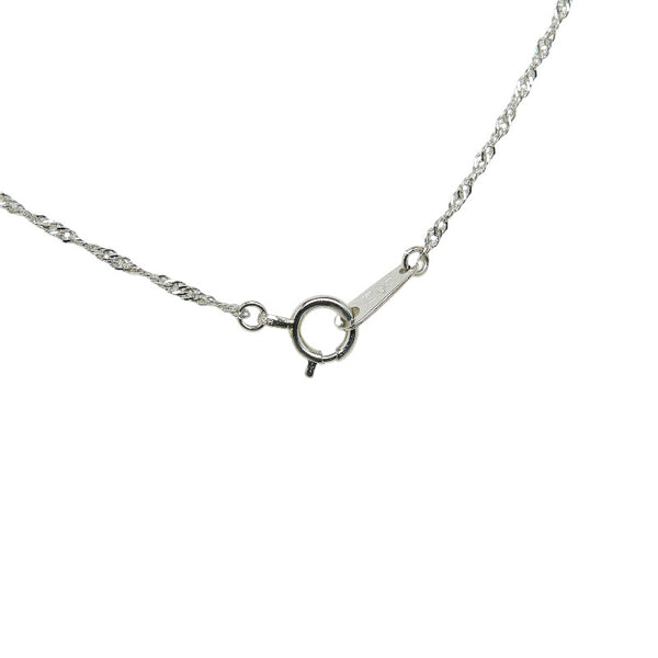 Pt900 プラチナ Pt850 プラチナ エメラルド0.50ct ダイヤ0.01ct ネックレス レディース 【中古】