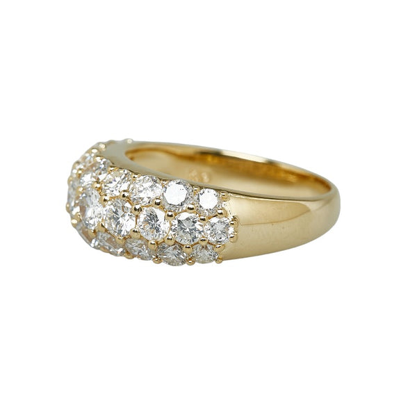 K18YG イエローゴールド ダイヤ3.00ct リング 指輪 レディース 15.5号 【中古】